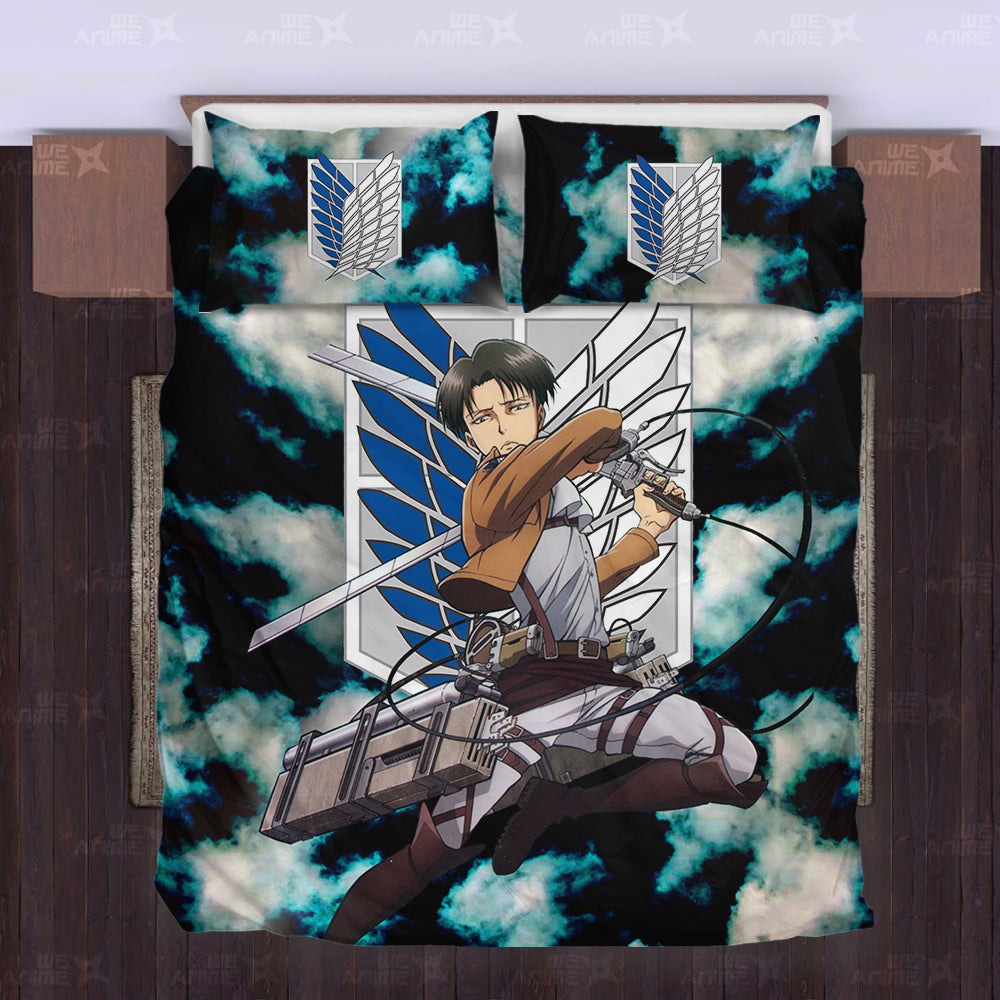 Levi Ackerman Bedding Set Custom Attack On Titan