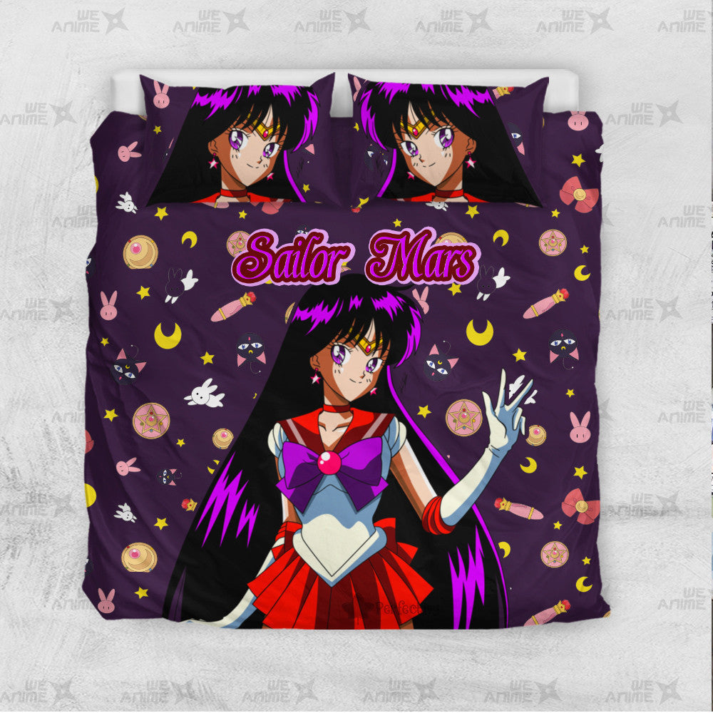 Sailor Mars Cute Version Bedding Set Custom Sailor Moon