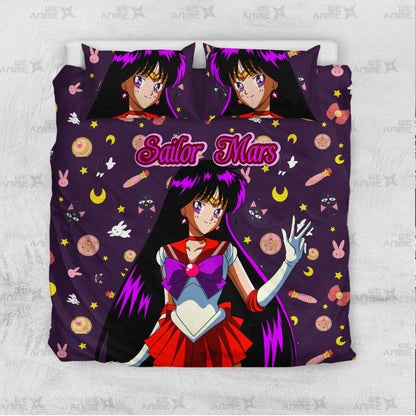 Sailor Mars Cute Version Bedding Set Custom Sailor Moon