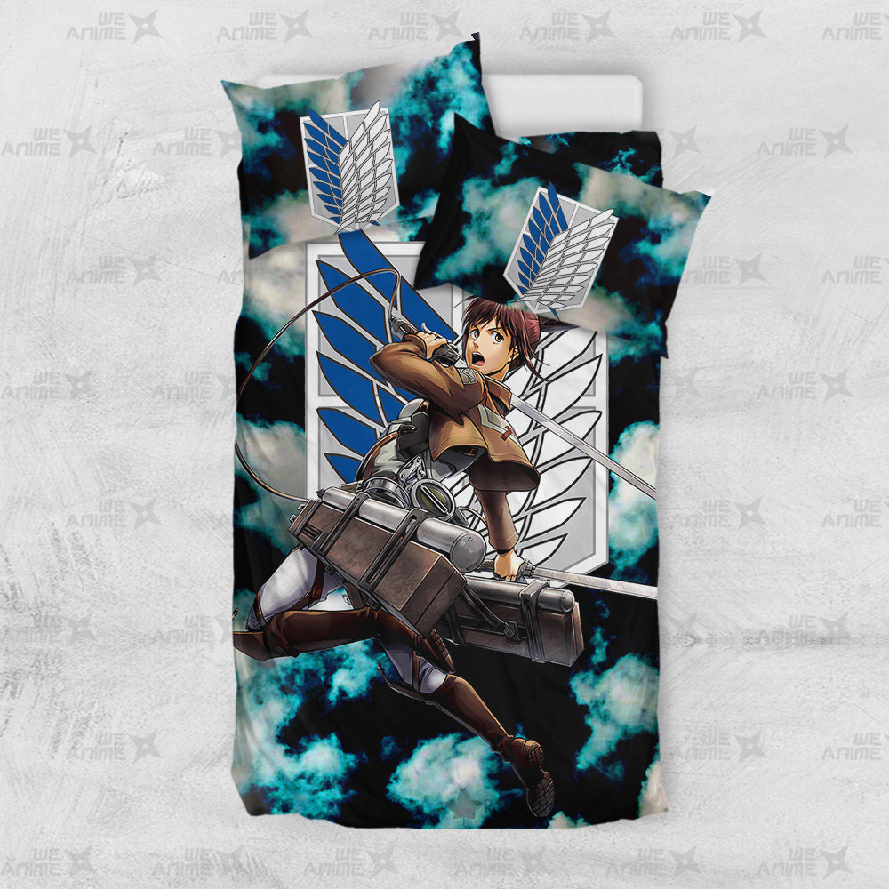 Sasha Blouse Bedding Set Custom Attack On Titan