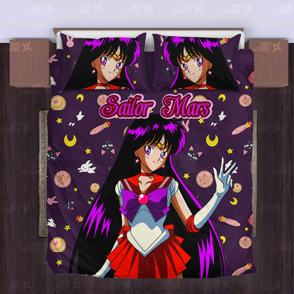 Sailor Mars Cute Version Bedding Set Custom Sailor Moon