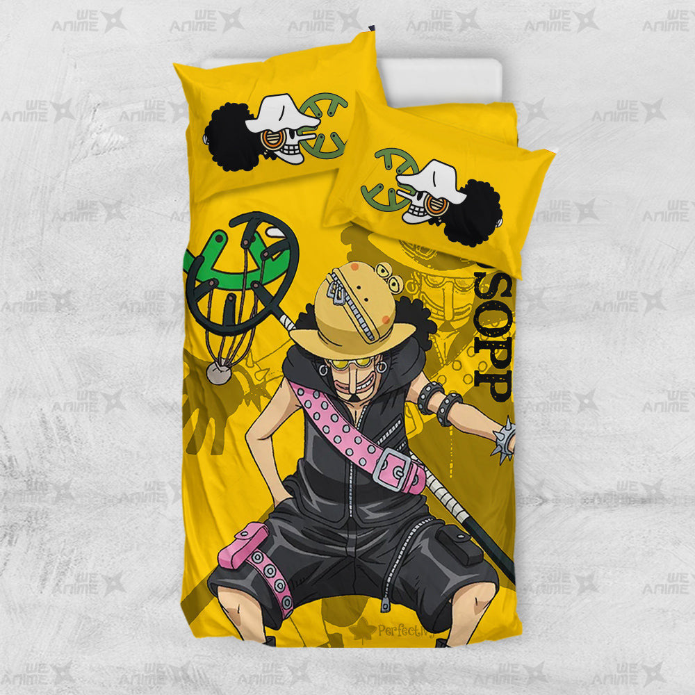 Usopp Bedding Set Custom Red Anime Home Decor
