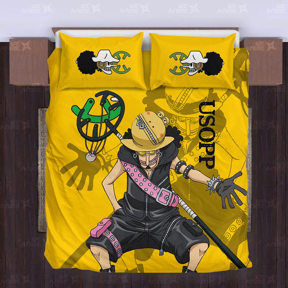Usopp Bedding Set Custom Red Anime Home Decor