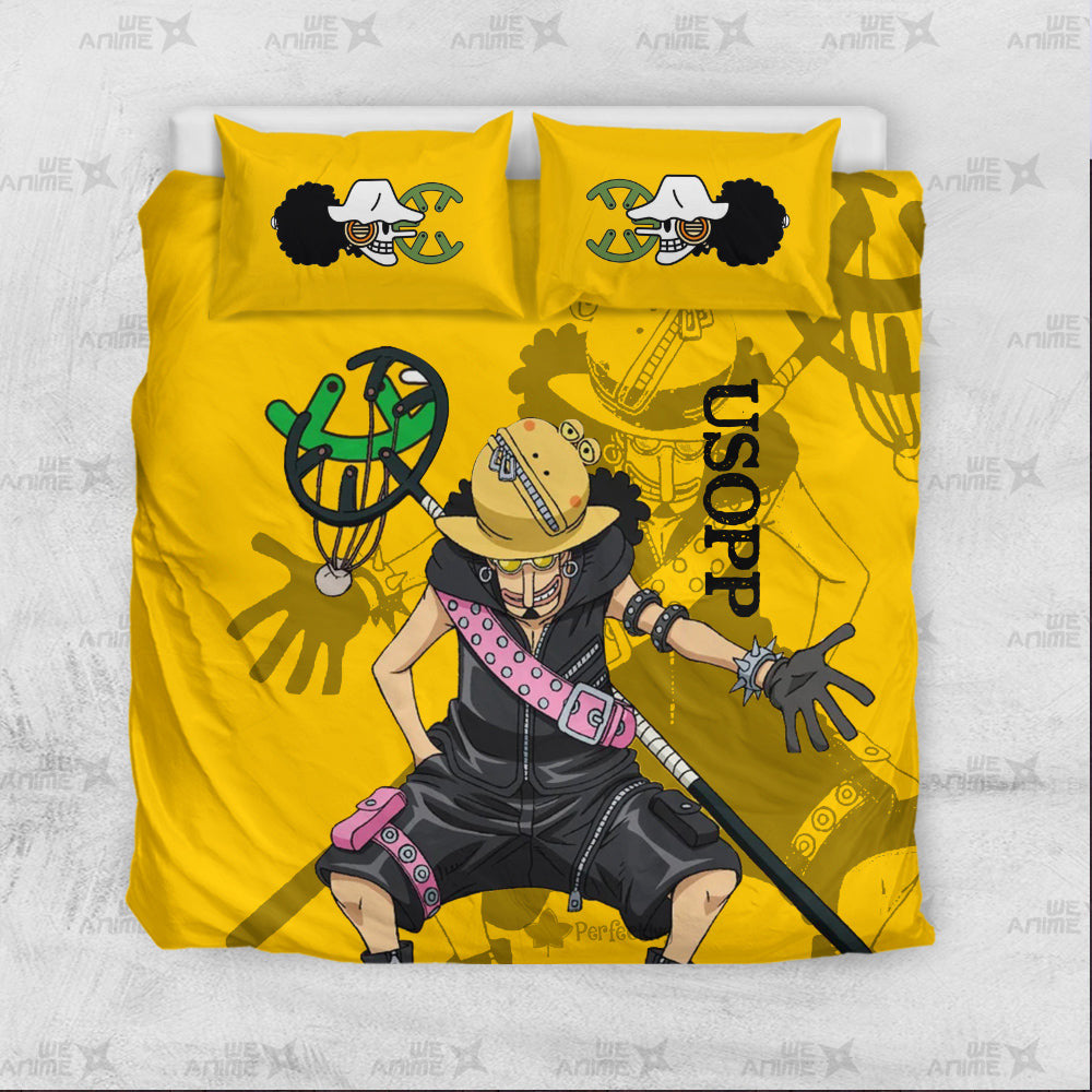 Usopp Bedding Set Custom Red Anime Home Decor
