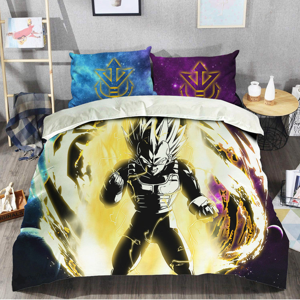 Vegeta Bedding Set Custom Galaxy Anime Room Decor