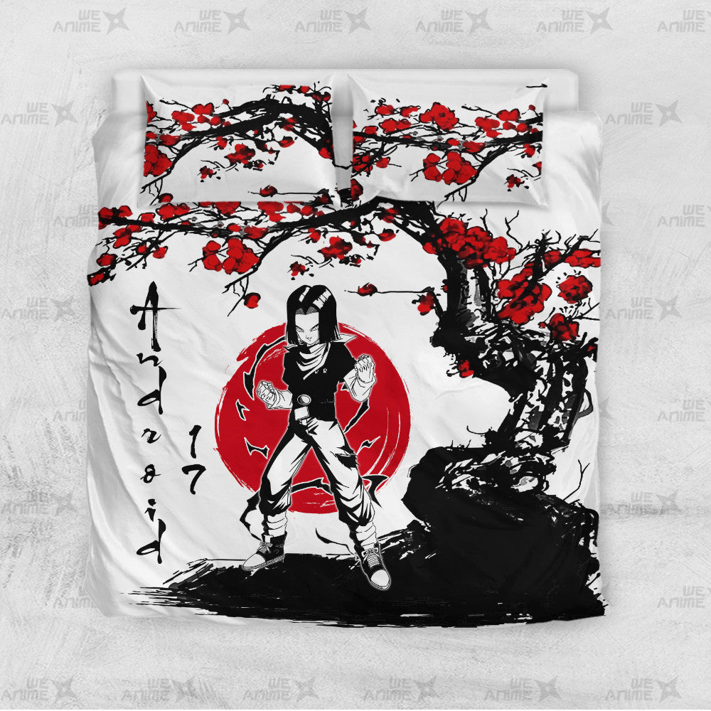 Android 17 Bedding Set Custom Japan Style Anime
