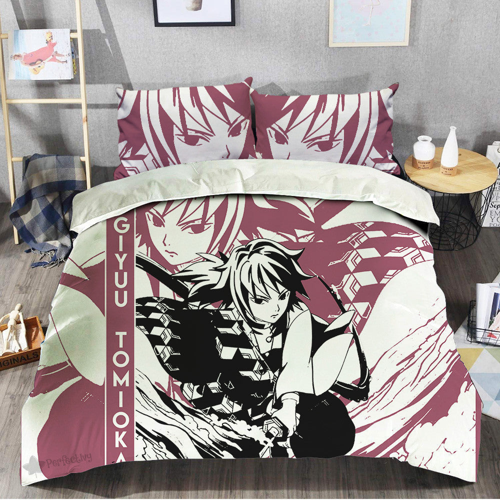 Giyuu Tomioka Bedding Set Custom Anime