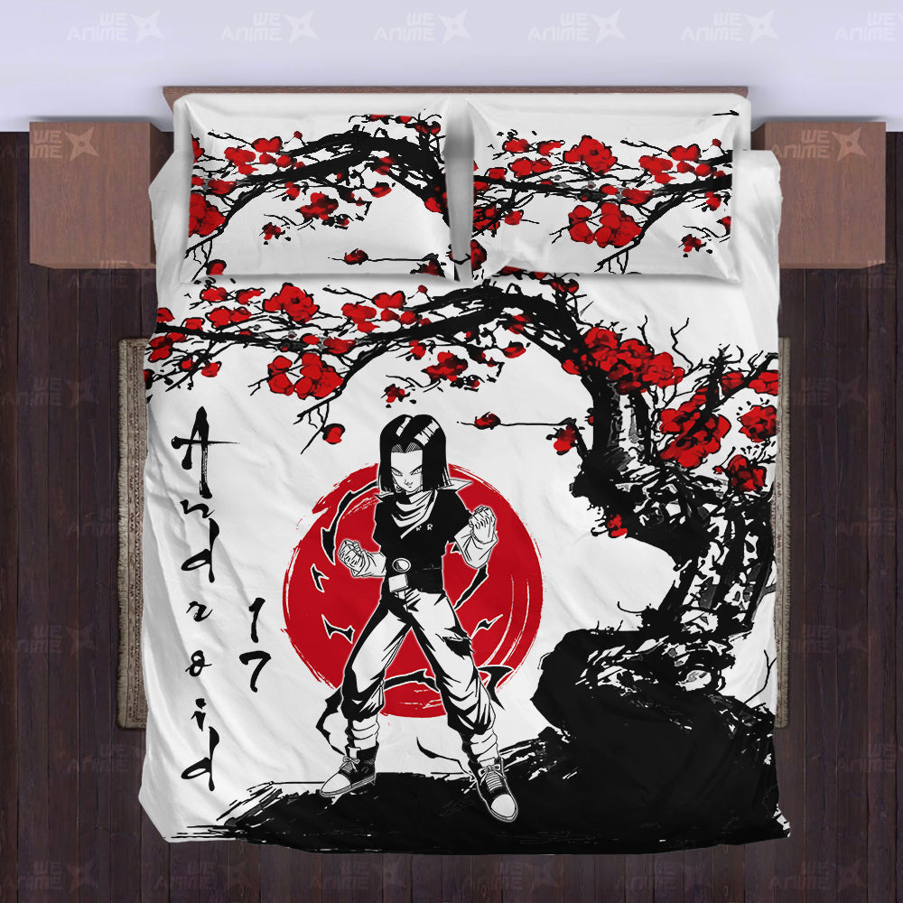 Android 17 Bedding Set Custom Japan Style Anime