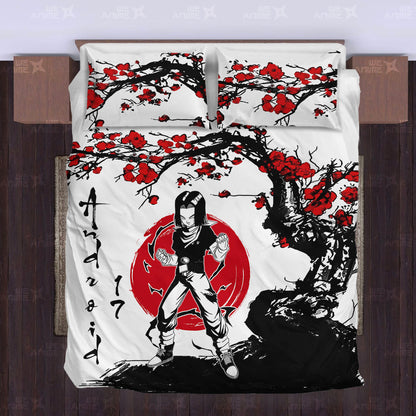 Android 17 Bedding Set Custom Japan Style Anime
