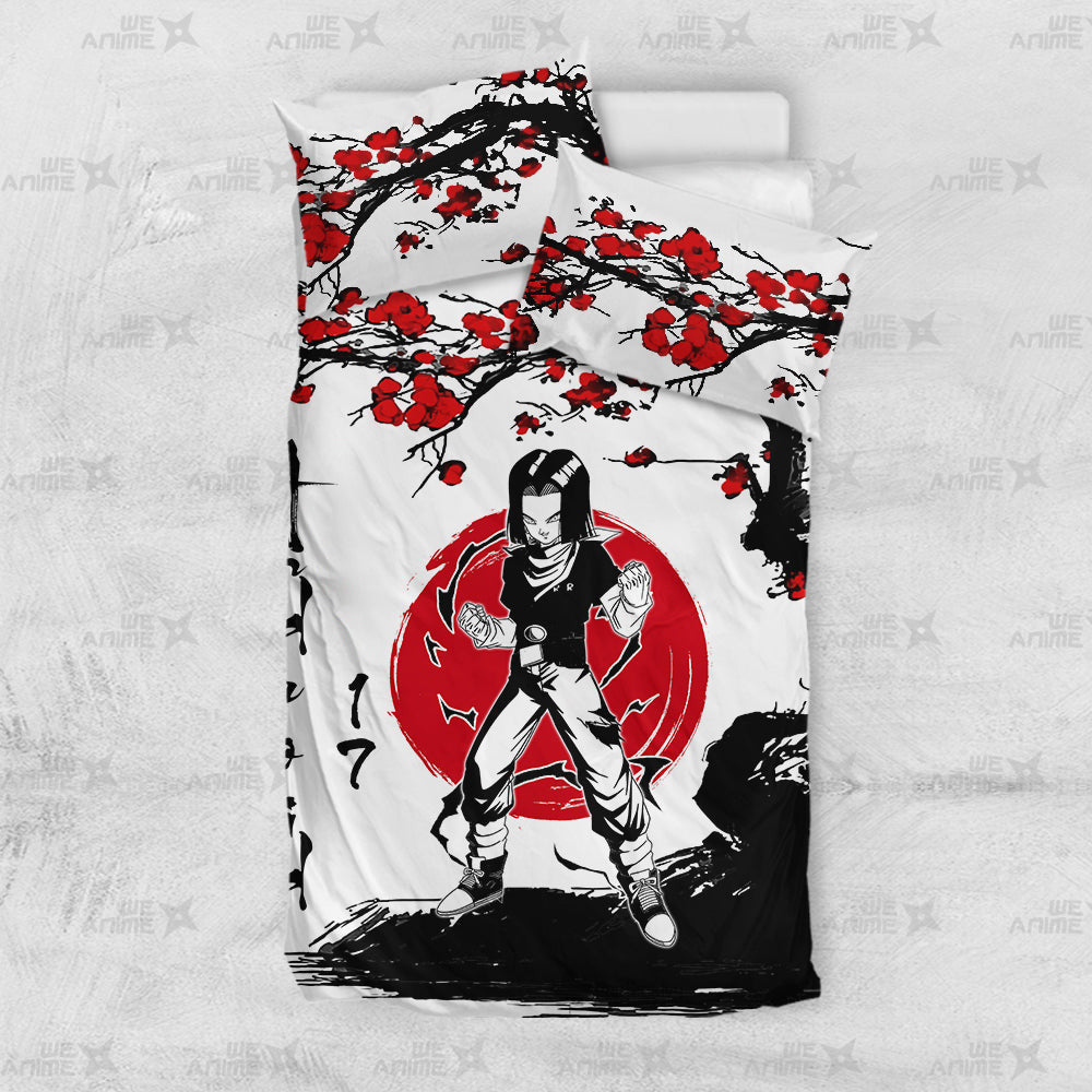 Android 17 Bedding Set Custom Japan Style Anime