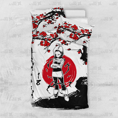 Android 18 Bedding Set Custom Japan Style Anime