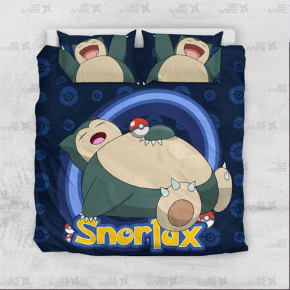 Anime Snorlax Bedding Set Custom