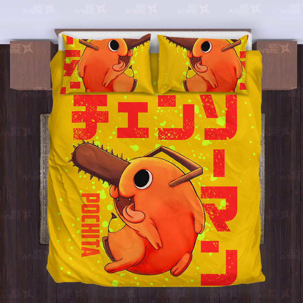 Pochita Bedding Set Custom Chainsaw Man