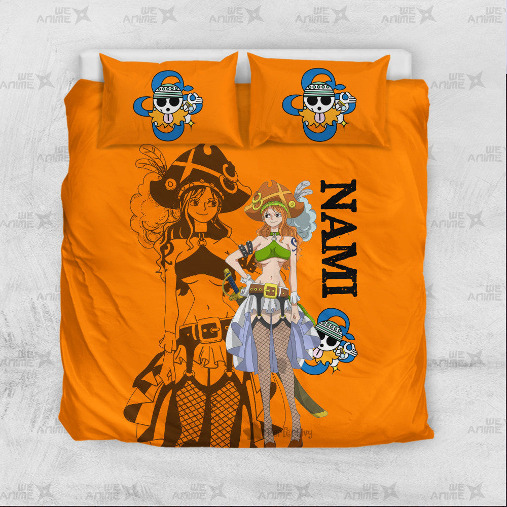 Nami Bedding Set Custom Red Anime Home Decor