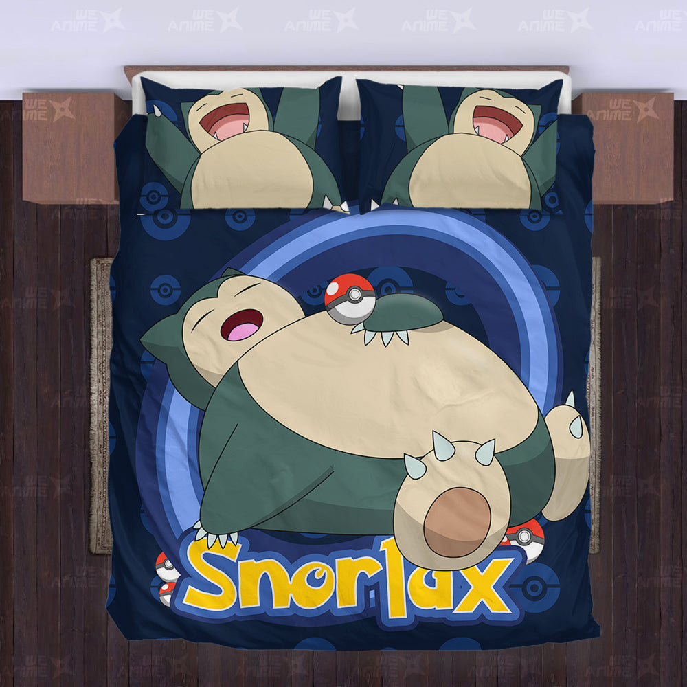 Anime Snorlax Bedding Set Custom