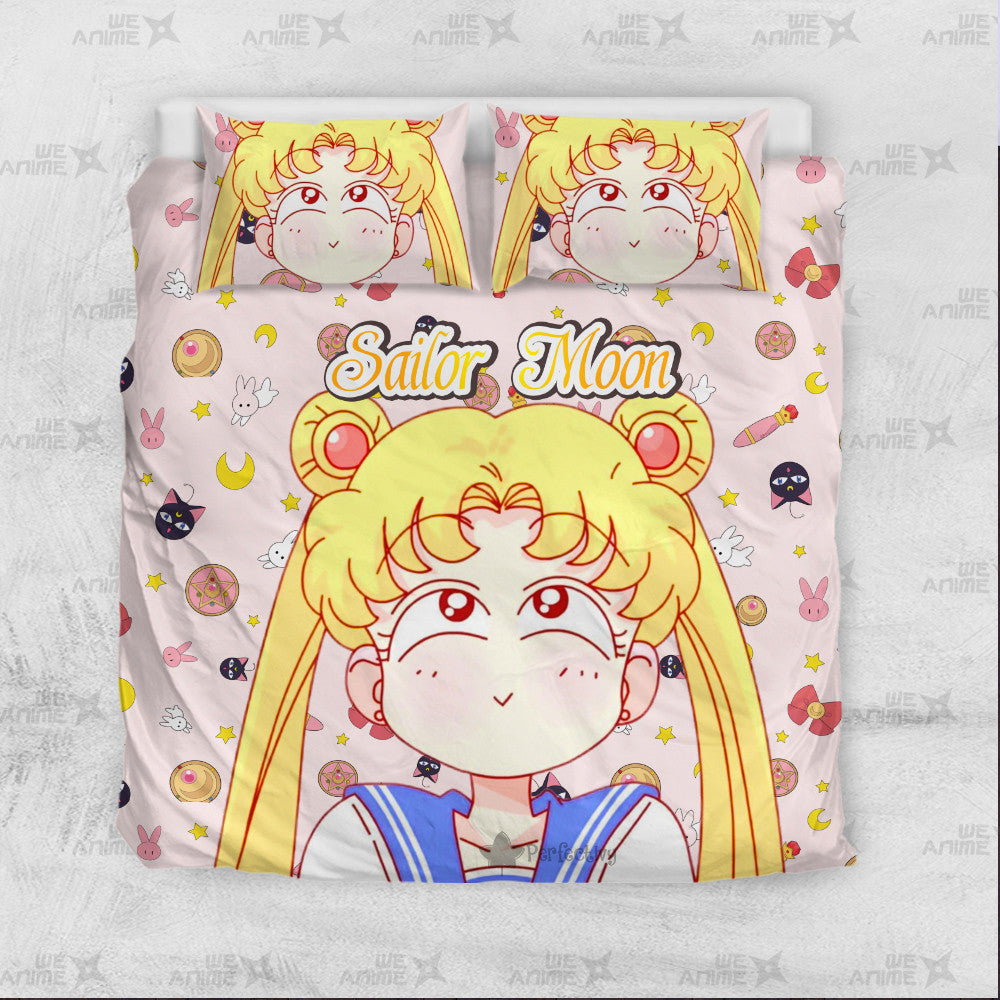 Sailor Moon Cute Version Bedding Set Custom Sailor Moon