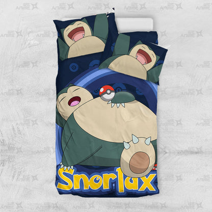 Anime Snorlax Bedding Set Custom
