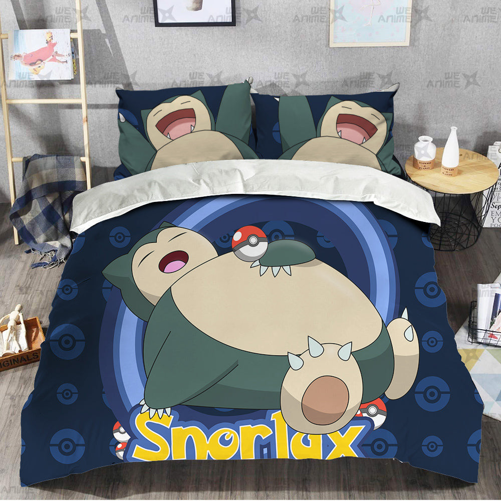 Anime Snorlax Bedding Set Custom