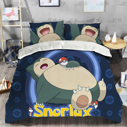 Anime Snorlax Bedding Set Custom