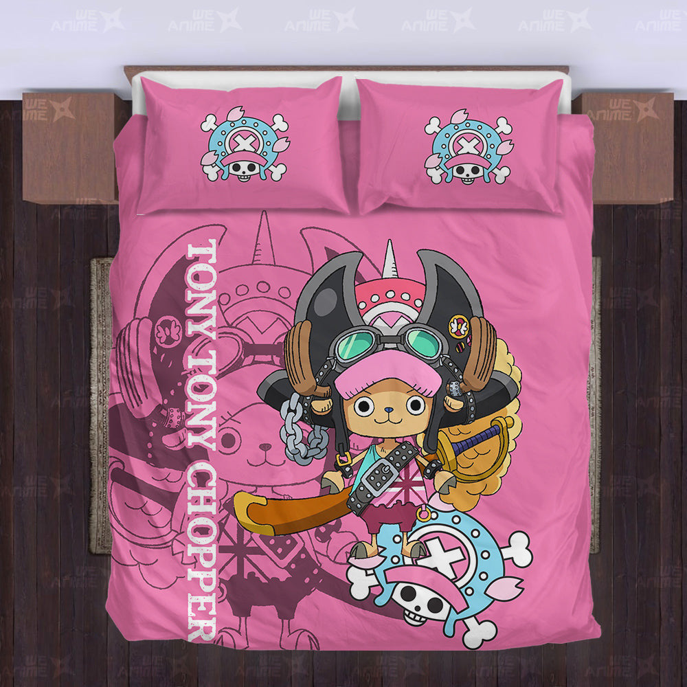 Tony Tony Chopper Bedding Set Custom Red Anime Home Decor