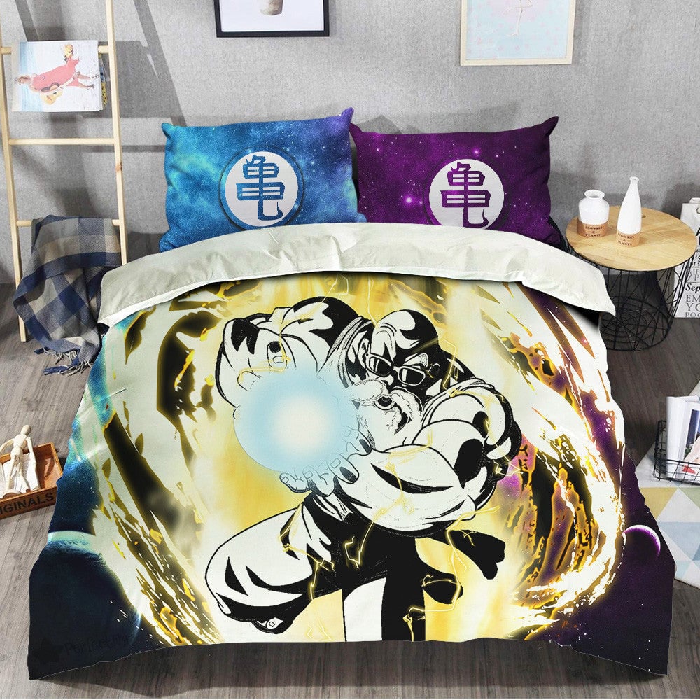 Master Roshi Bedding Set Custom Galaxy Anime Room Decor