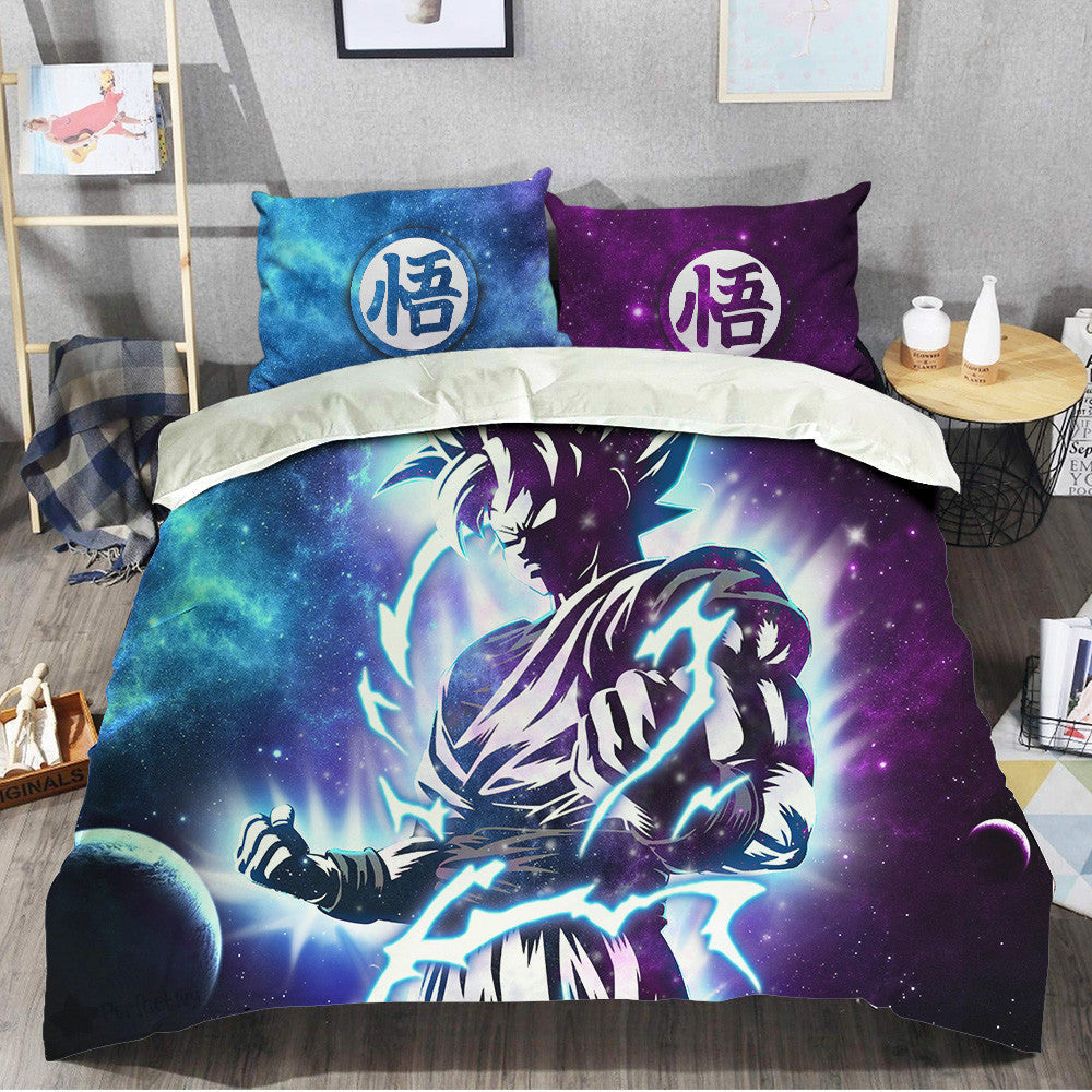 Goku Blue Bedding Set Galaxy Style