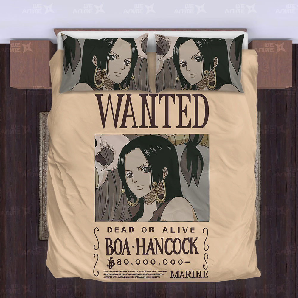 Boa Hancock Wanted Bedding Set Custom