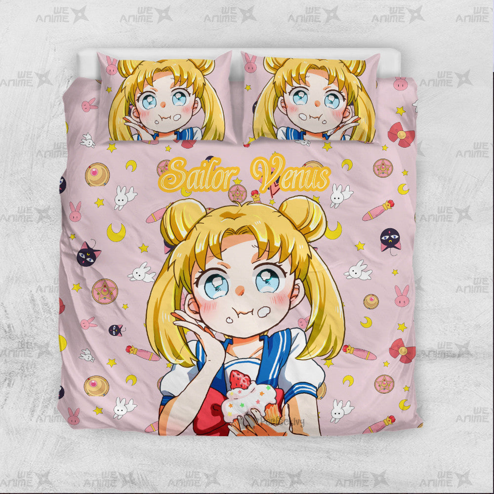 Sailor Moon Cute Version Bedding Set Custom Sailor Moon