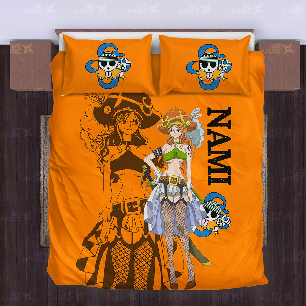 Nami Bedding Set Custom Red Anime Home Decor