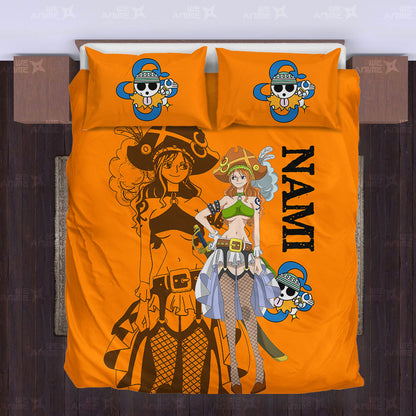 Nami Bedding Set Custom Red Anime Home Decor