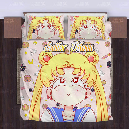 Sailor Moon Cute Version Bedding Set Custom Sailor Moon