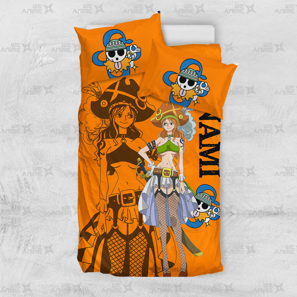 Nami Bedding Set Custom Red Anime Home Decor