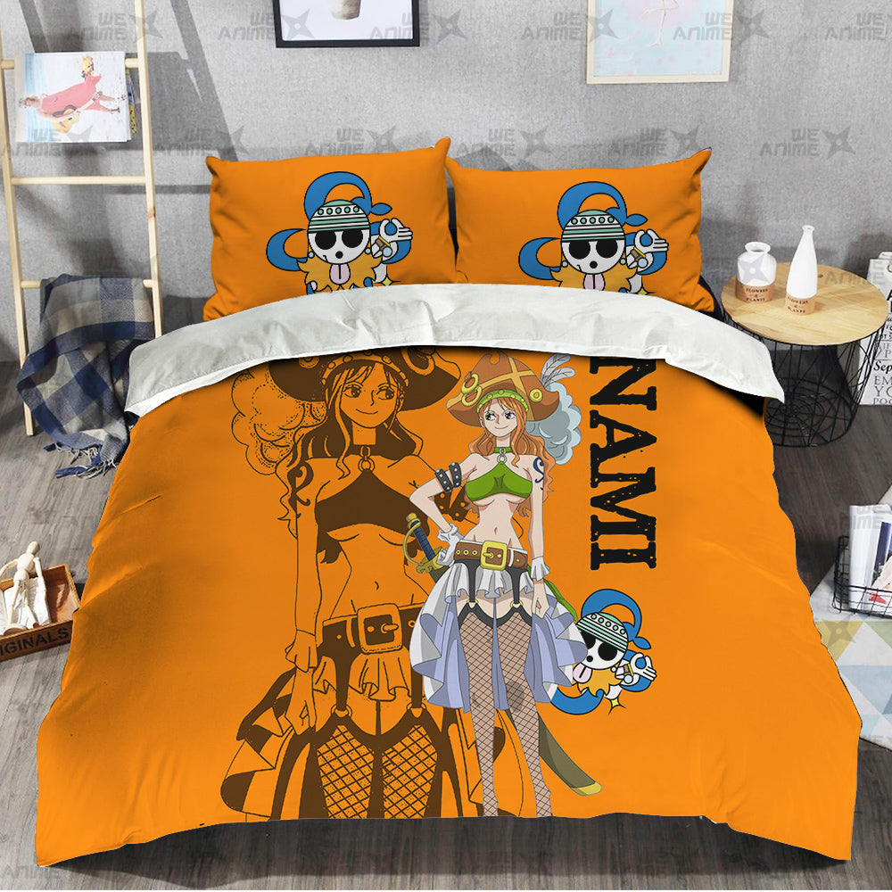 Nami Bedding Set Custom Red Anime Home Decor