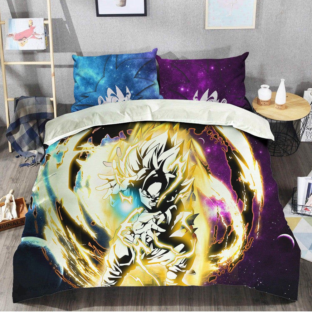 Goten Bedding Set Custom Galaxy Anime Room Decor