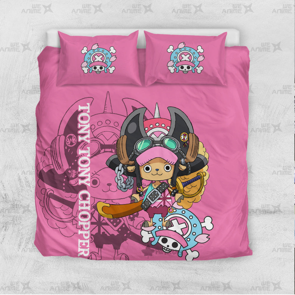 Tony Tony Chopper Bedding Set Custom Red Anime Home Decor