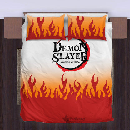 Rengoku Bedding Set Custom Style Anime