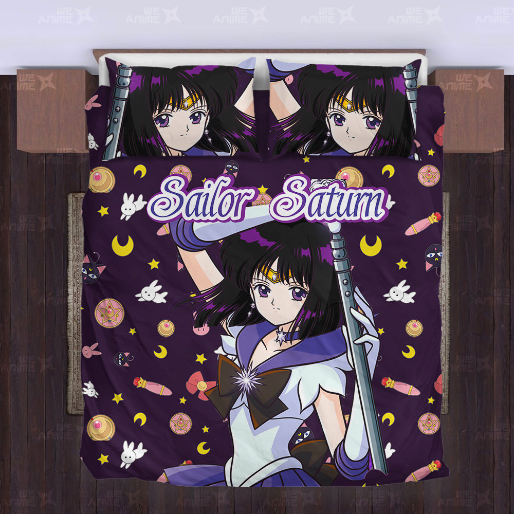 Sailor Saturn Cute Version Bedding Set Custom Sailor Moon