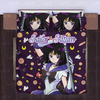 Sailor Saturn Cute Version Bedding Set Custom Sailor Moon