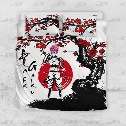 Goku Black Rose Bedding Set Custom Japan Style Anime
