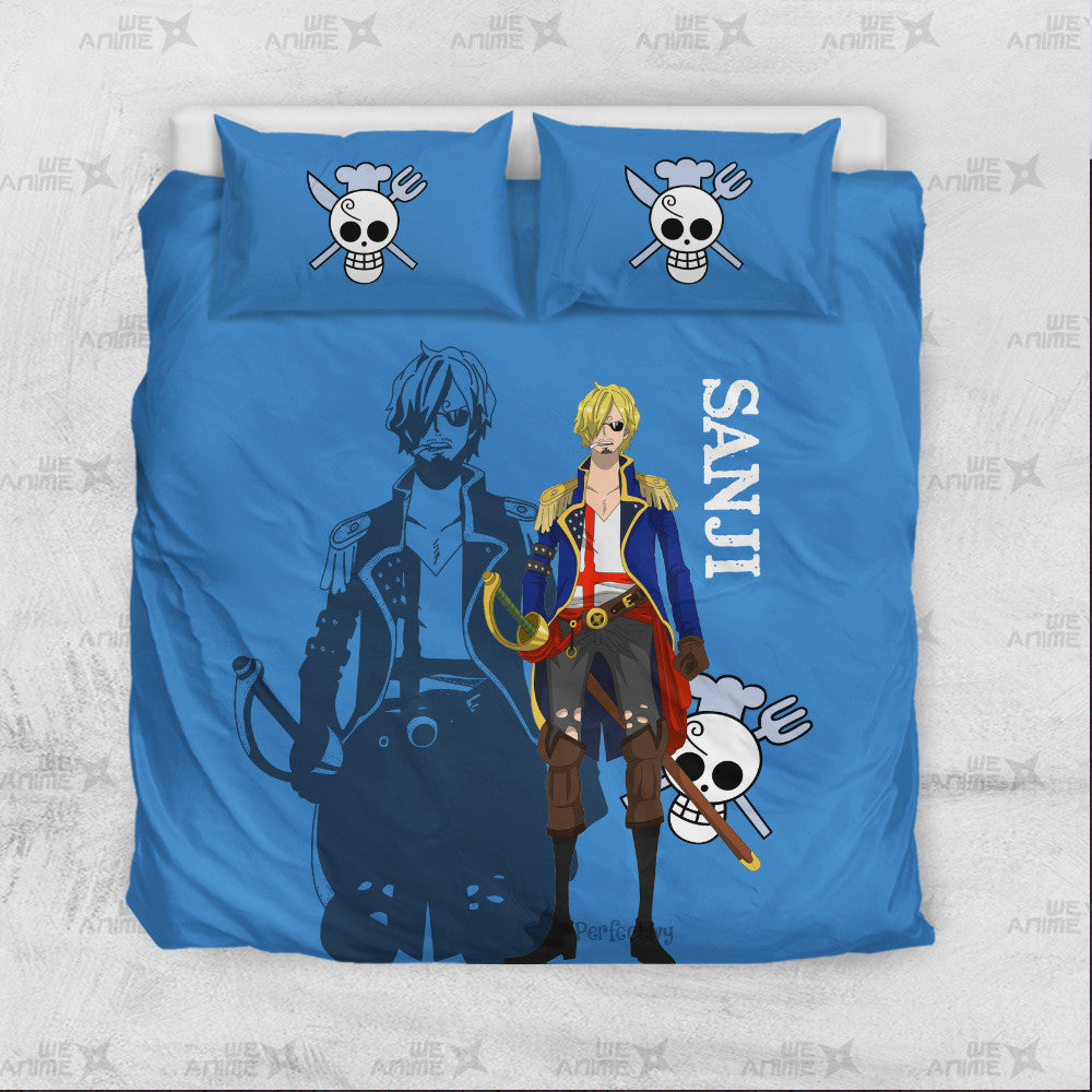 Sanji Bedding Set Custom Red Anime Home Decor
