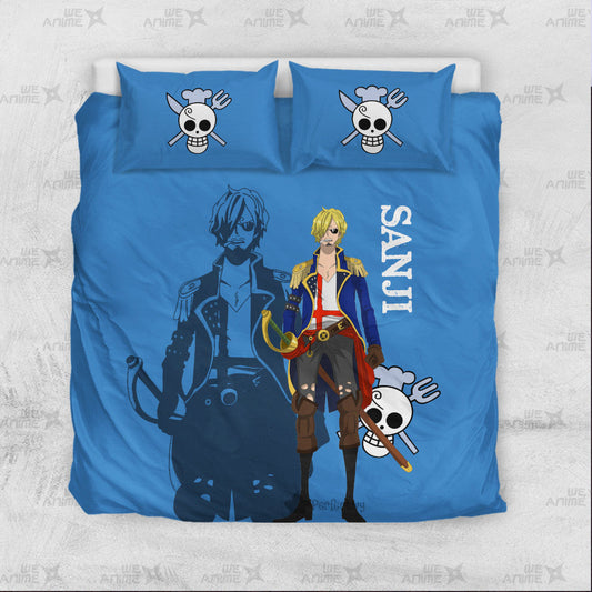 Sanji Bedding Set Custom Red Anime Home Decor