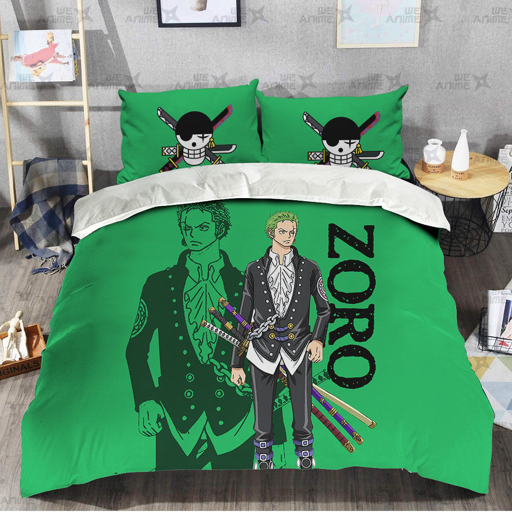Zoro Bedding Set Custom Red Anime Home Decor