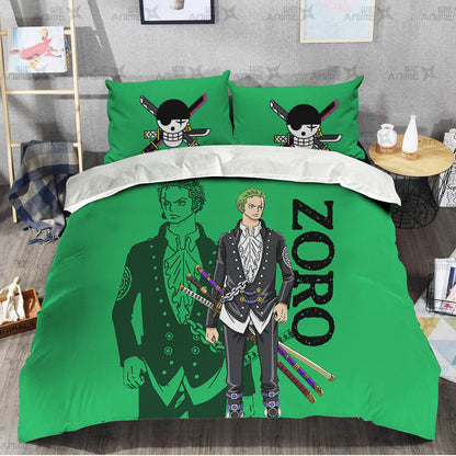 Zoro Bedding Set Custom Red Anime Home Decor