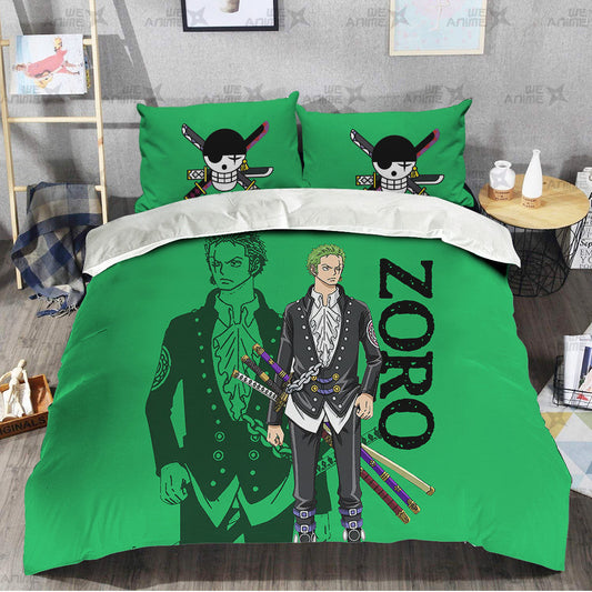 Zoro Bedding Set Custom Red Anime Home Decor