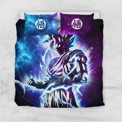 Goku Blue Bedding Set Galaxy Style