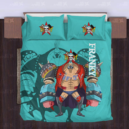 Franky Bedding Set Custom Red Anime Home Decor