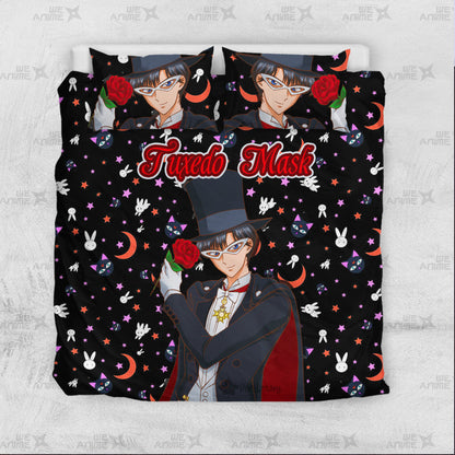 Tuxedo Mask Cute Version Bedding Set Custom Sailor Moon