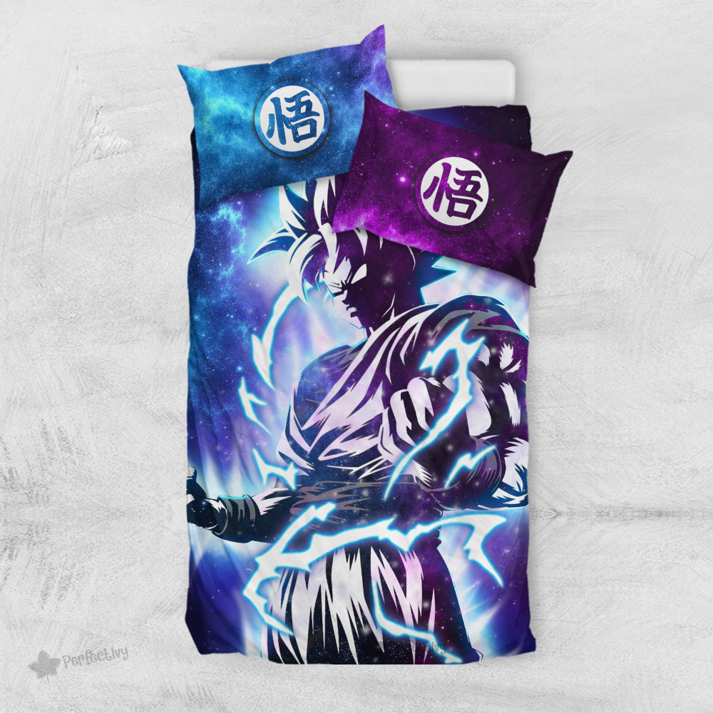 Goku Blue Bedding Set Galaxy Style
