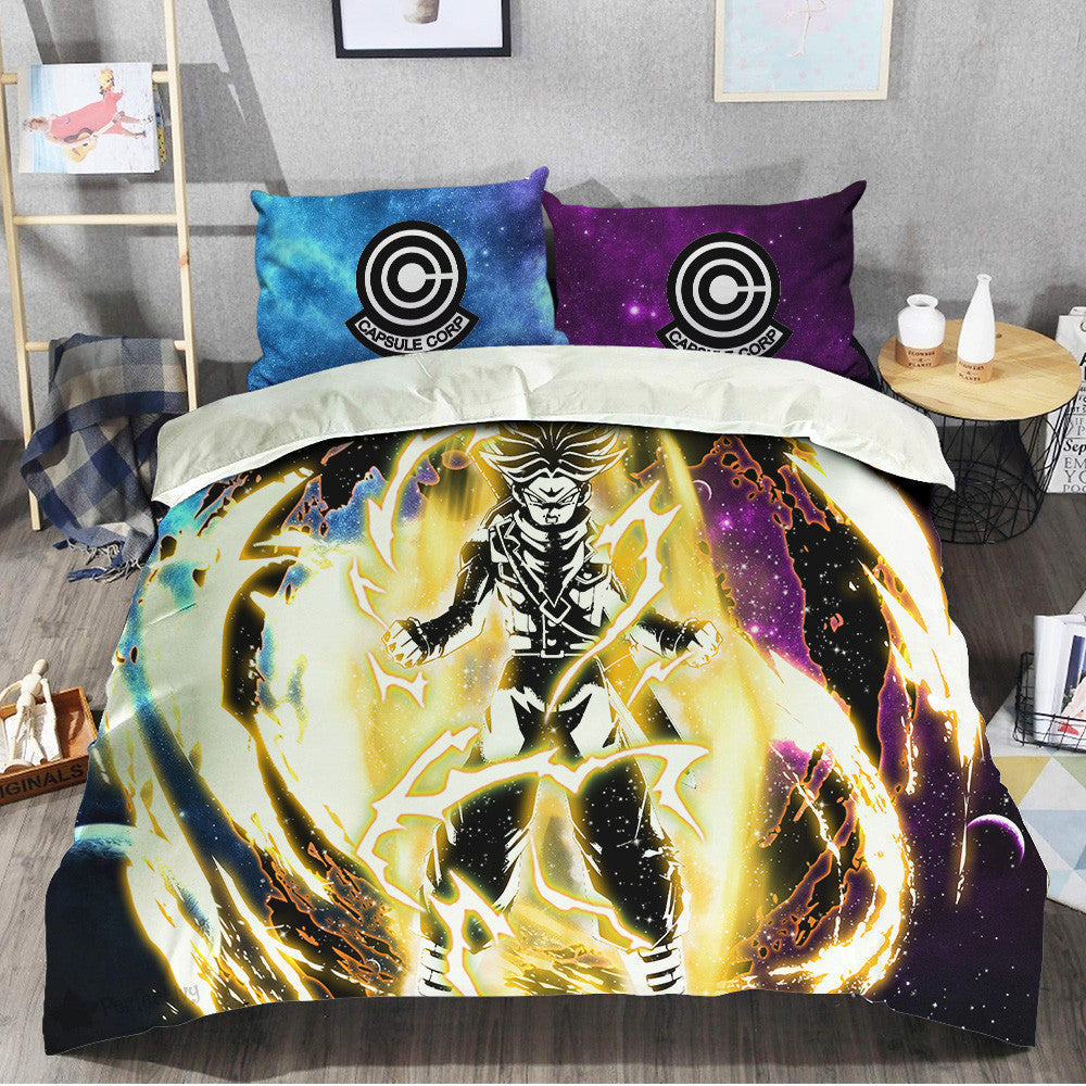 Future Trunks Bedding Set Custom Galaxy Anime Room Decor