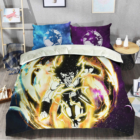 Bardock Bedding Set Custom Galaxy Anime Room Decor